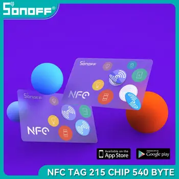 SONOFF NFC Tag 215 Чип 540 Байт Смарт-метки eWeLink Для автоматизации Быстрых нажатий Для запуска Совместимы С телефонами с поддержкой NFC