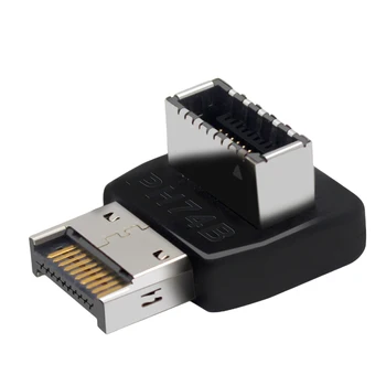 USB 3.1 Преобразователь типа E на 90 градусов, Передняя розетка ТИПА C, Вертикальный преобразователь заголовка типа E для материнской платы ПК