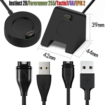 USB-кабель для Garmin Instinct 2X/forerunner 265/255/Tactix7/Fenix 6X/5/6S/7X/Epix Pro Gen 2 Адаптер для зарядки часов-браслетов