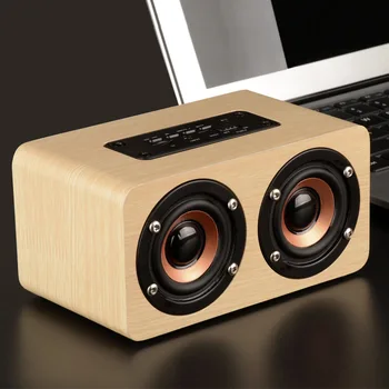 W5 Bluetooth Audio Качество звука HIFI Деревянные домашние динамики Bluetooth, Суперсовместимые голосовые подсказки, аудио для офисного компьютера