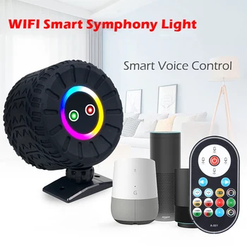 Wi-Fi Smart Symphony Light 2.4G Bluetooth Alexa Google Voice Control, световая дискотека с лазерным рисунком в стиле граффити с дистанционным управлением