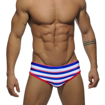 WK101 полосатые сексуальные мужские купальники с низкой талией, новые летние обтягивающие мужские пляжные шорты, бикини, плавательные трусы, плавки, мужские плавательные костюмы
