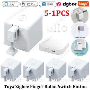 Zigbee Tuya Умный пальчиковый робот-переключатель, Толкатель кнопок, комплект беспроводных шлюзов, приложение Smart Life, дистанционное голосовое управление Alexa Google Home