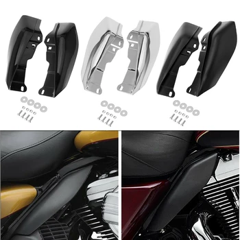 АБС-Пластик Мотоциклетный Черный/Хромированный Тепловой Экран Средней Рамы, Воздушная Дефлекторная Накладка для Harley Touring Street Glide FLHX 2009-2016