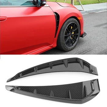 Автомобильная решетка Shark с боковым вентиляционным отверстием для воздушного потока Для Honda Civic 2016 2017 2018 2019 ABS Пластик Углеродное волокно