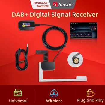 Автомобильное радио Junsun DAB + Адаптер с усиленной антенной для автомобильной стереосистемы Android 8.1 9.0/10.0 Автомобильные Аксессуары