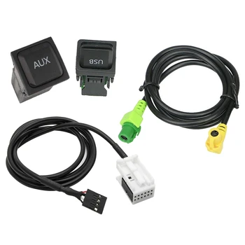 Автомобильный USB кабель переключателя AUX USB аудиоадаптер RCD510 RNS315 для Passat B6 B7 Golf 5 MK5 Golf 6 MK6 Jetta 5 MK5 CC