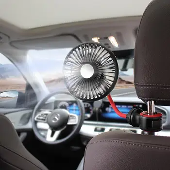 Автомобильный вентилятор F508 с 3 скоростями вращения, Вращающийся на 360 градусов Шланг, Гибкий Охлаждающий вентилятор, Летний воздухоохладитель, Автозапчасти