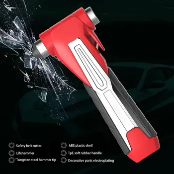 Автомобильный молоток безопасности Портативный автоматический аварийный Выключатель стекол и резак для ремней безопасности с нескользящей ручкой Аксессуары для инструментов для побега