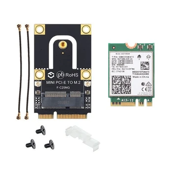 Адаптер M.2 для Mini PCI-E с беспроводной картой WiFi 6E AX210 5374 Мбит/с 802.11AX 2,4 G/5 ГГц/6 ГГц BT5.2, Mini PCIE AX210