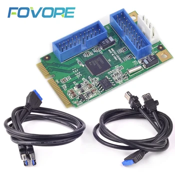 Адаптер Mini PCI-e USB 3.0 с 4 портами Mini PCI e к адаптеру USB 3.0 с Картой расширения USB3.0 Mini PCI e конвертер С Кабелем