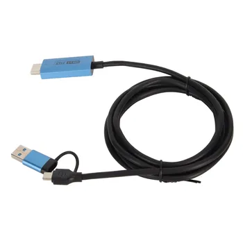 Адаптер мультимедийного интерфейса USB-HD Подключи и играй кабель-конвертер USB Type C для телефона и ноутбука 6,6-футовый кабель-конвертер для ноутбука
