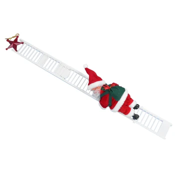 Анимированный Взбирающийся Санта по лестнице Электрическая игрушка Санта Клаус Рождественская Елка Настенные украшения Внутри и снаружи