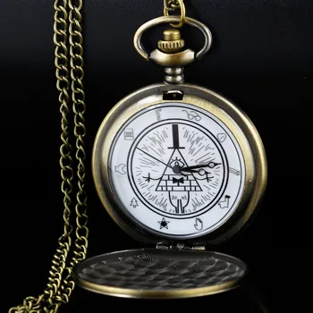 Антикварные карманные часы с таинственным символом, изысканный циферблат, винтажное ожерелье, часы с подвеской, лучший подарок к празднику для мужчин и женщин