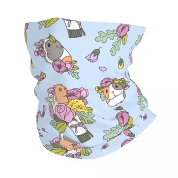 Бандана с цветами и рисунком морской свинки, гетры, Ветрозащитный шарф для лица, женская Мужская повязка на голову из морской свинки, балаклава