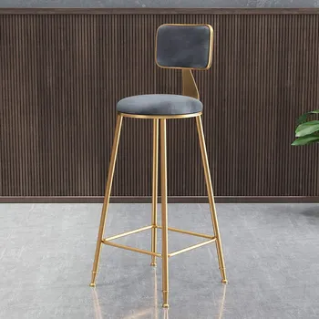 Барный стул Relax Design, Элегантные Мобильные Современные Металлические обеденные стулья, офис Геймера, Золотые Табуреты для бара, мебель для гостиной