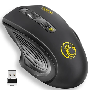 Беспроводная мышь USB 2000 точек на дюйм, приемник USB 2.0, оптическая компьютерная мышь 2,4 ГГц, эргономичные мыши для портативных ПК, Бесшумная мышь
