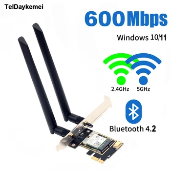 Беспроводной адаптер Wifi 600 Мбит/с для Intel 3168 Bluetooth 4.2 PCIE Сетевая карта Wi-Fi 802.11ac Wi-Fi карта для настольных ПК