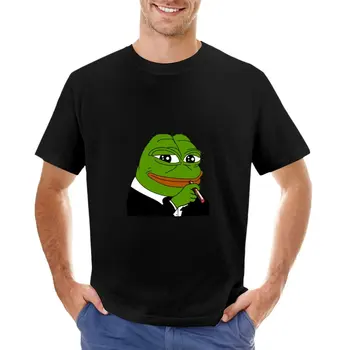 БОЛЬШАЯ лягушка Пепе, забавная футболка с лягушкой Пепе, рубашка с животным принтом для мальчиков, мужская одежда