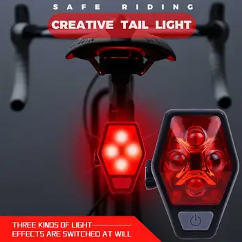 Велосипедные задние фонари, Перезаряжаемый Водонепроницаемый режим, Регулируемый Алюминиевый сплав, Простая установка, Мощная сигнальная лампа, Велосипедное оборудование