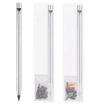 Вечный карандаш с карандашом для двойного письма, школьные принадлежности для письма