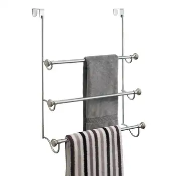 вешалка для полотенец на дверце душа для ванной комнаты, хром/матовая сталь