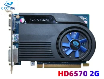 Видеокарта SAPPHIRE HD6570 2G GDDR5 128bit 4000Mhz Видеокарты для AMD 6500 серии HD 6570 2GB настольный компьютер Используется