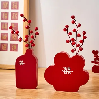 Винтажная цветочная композиция, Ваза для сухих цветов, Новый Китайский Креативный Свадебный подарок для новой пары, украшение свадебного зала