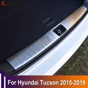 Внутренняя Защитная Накладка Заднего Бампера Hyundai Tucson 2015 2016 2017 2018 2019 Аксессуары Для Заднего Порога Багажника Из Нержавеющей Стали