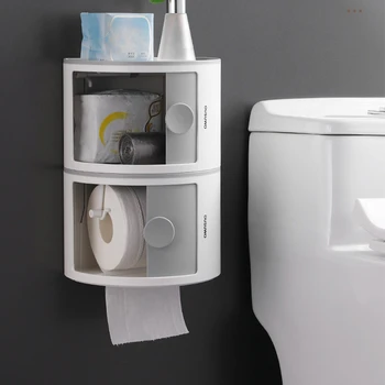 Водонепроницаемое настенное крепление для ванной Комнаты Держатель туалетной бумаги Полка Лоток для туалетной бумаги Рулон Бумажной трубки Креативный Лоток Коробка для салфеток