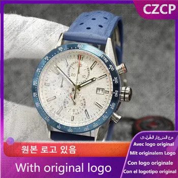 Водонепроницаемые кварцевые часы CZCP Men's 904L из нержавеющей стали 44 мм -бирка