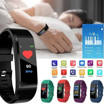 Водонепроницаемый Usb-трекер активности для зарядки, браслет-будильник, фитнес-смарт-часы для Android Ios Smart Band
