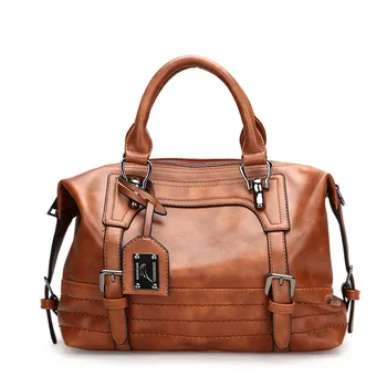 Высококачественная новая женская ретро-сумка, Бостонская сумка, модная мягкая сумка через плечо из искусственной кожи, женская сумка через плечо Европейского темперамента