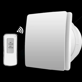 Высокоскоростной вытяжной вентилятор 4/6 дюймов Туалет Кухня Ванная комната Подвесной Настенный Оконный вентилятор Вытяжка с дистанционным управлением
