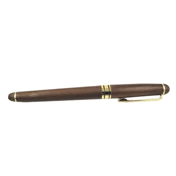 Гелевая ручка Нейтральные ручки из орехового дерева 0,5 мм, тонкие ручки, гладкая ручка для письма, Школьные канцелярские принадлежности для ведения журнала