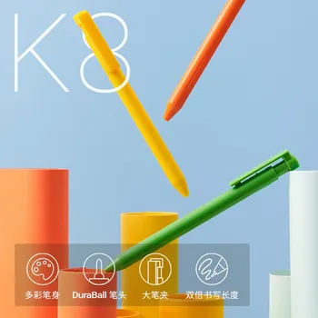 Гелевые Ручки KACO K8 Color Pressed Fast Dry Color Корпус ручки 0,5 ММ Черный Большой Емкости 800 М Длина Письма Офисные Канцелярские Принадлежности Kawaii
