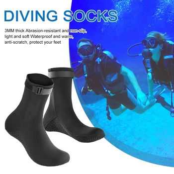 Гидрокостюм 3 мм, короткие носки, зимние теплые ботинки унисекс для дайвинга и серфинга, нескользящие неопреновые носимые, портативные и легкие для водных видов спорта