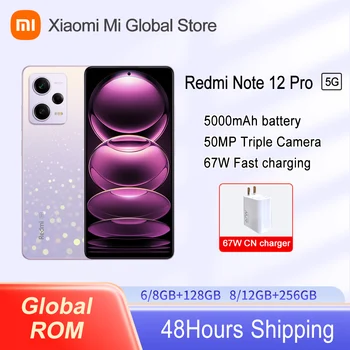 Глобальная встроенная память Xiaomi Redmi Note 12 Pro 5G Смартфон 128 / 256GB 6,6 