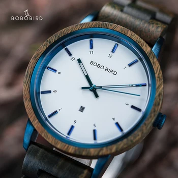 Деревянные мужские часы BOBO BIRD Кварцевые наручные часы Японский механизм Роскошные Модные Женские часы Подарочная коробка на заказ