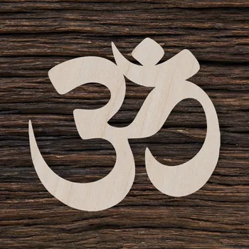 Деревянный символ Ом для поделок и украшений - Деревянная доска для исцеления, духовное настенное искусство, подвесной декор, подставка для медитации