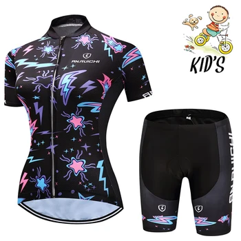 Детская велосипедная майка с короткими рукавами, велосипедный комплект, Летняя велосипедная одежда для девочек, Ropa Ciclismo, Детская велосипедная одежда, спортивный костюм