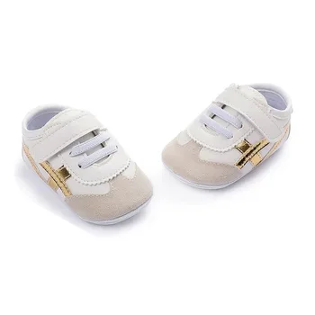 Детская обувь для мальчиков и девочек, повседневная спортивная обувь для первых ходунков, белая, удобная, Мягкая подошва, обувь для малышей, удобная для малышей