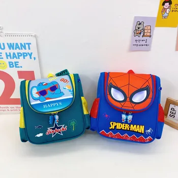 Детская школьная сумка Disney Marvel Человек-паук с мультяшной замороженной принцессой Эльзой для мальчиков и девочек, детский рюкзак для детского сада, подарки для детей