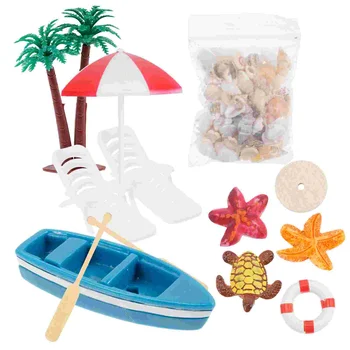 Детские Мини-аксессуары, Украшения для кукольного домика, Орнамент в пляжном стиле, Зонтик, Реквизит для летней сцены, пластиковый Ребенок