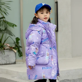Детское пальто, зимняя одежда для девочек, теплый пуховик, одежда для маленьких девочек, Парка, пальто с капюшоном, верхняя одежда, детский зимний костюм