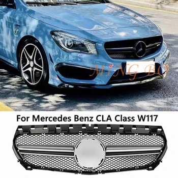 Для CLA Class W117 2014-2019 Спортивная Гоночная Решетка GT Style Diamond Facelift ABS Auto AccessoriesCLA250 260 300 Решетка Переднего Бампера