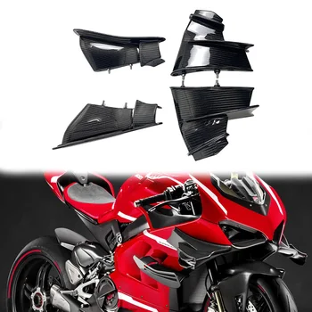 Для Ducati Panigale V4 Superleggera V4 100% Полностью Карбоновые Крылышки Для Кузова Мотоцикла Боковые Крылышки комплект Аксессуаров 2018-2023