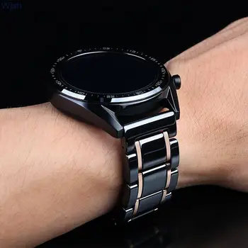 для Huawei Smart Watch GT2/watch 2pro/Samsung watch Ремешок для часов Керамический ремешок из нержавеющей стали 20 мм 22 мм ремешок для часов