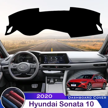 Для Hyundai Sonata 10 2020 Крышка приборной панели автомобиля избегайте освещения приборной платформы Стол Защитный коврик для приборной панели Кожа