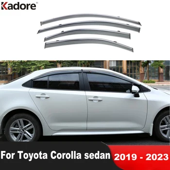 Для Toyota Corolla Седан 2019-2021 2022 2023 Автомобильные Дефлекторы Окон Ветрозащитный Экран От Дождя Солнцезащитный Козырек Отделка Крышки Аксессуары